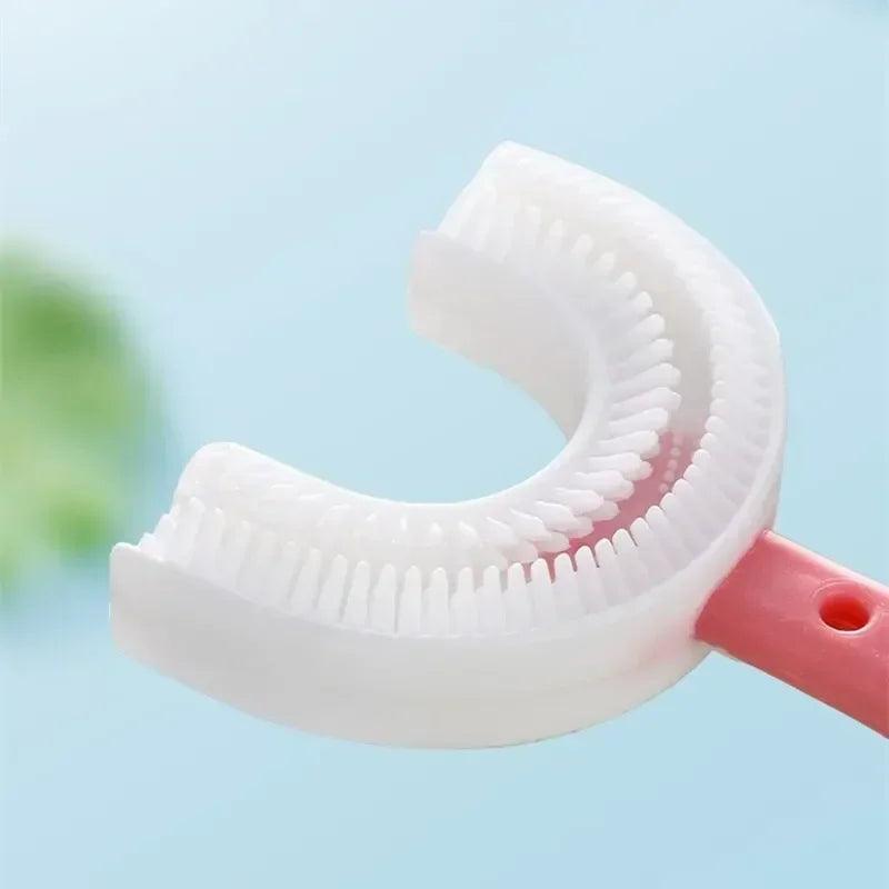 Escova de Dentes U-shaped para Bebês - Silicone Macio 360°