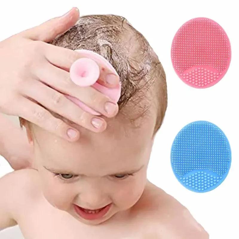 Escova de Cabelo para Bebês - Silicone para Banho e Massagem